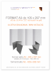ulotka A3 składana do 105 x 297 mm na cztery (do 1/2 A4 w pionie), druk pełnokolorowy obustronny 4+4, na papierze kredowym, 170 g, 5000 sztuk